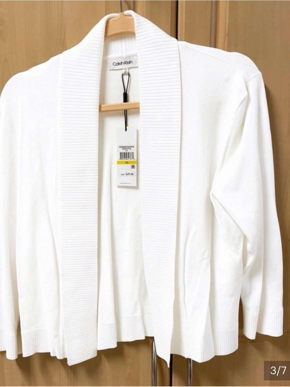 The Perfect White Cropped Cardigan Sweater 
size  Medium NWT by Calvin Klein